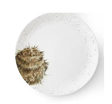 Wrendale Designs Owl Dinerbord - Uil - Porselein - Ø 26,7 cm