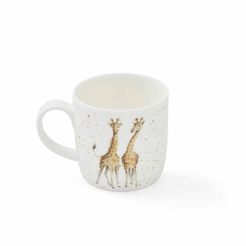 Wrendale Designs First Kiss Beker - Giraffe - Fine Bone China - 300 ml