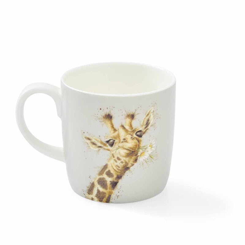 Wrendale Designs Flowers Beker - Giraffe - Fine Bone China - 400 ml