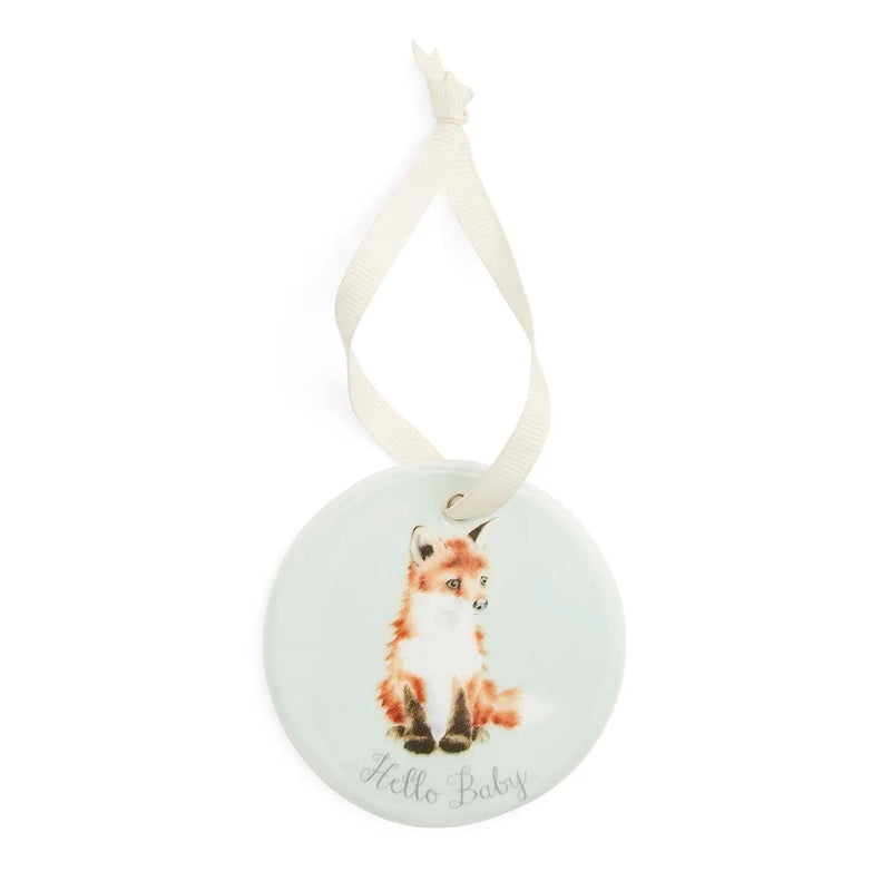 Wrendale Designs Hello Baby Hanging Ornament - Porselein - Ø 7 cm