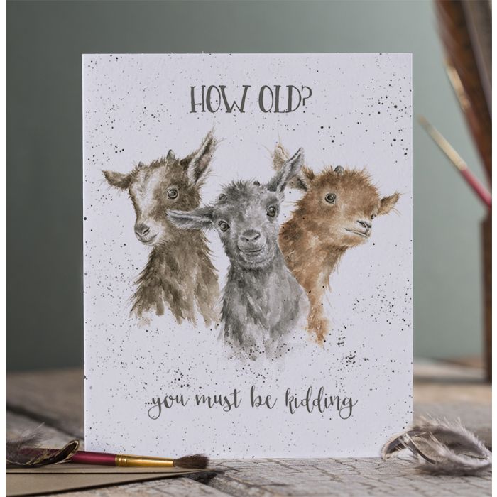 Wrendale Designs Just Kidding Kaart