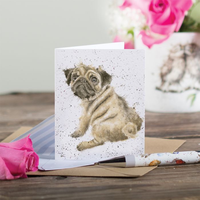 Wrendale Designs Pug Love Kaartje
