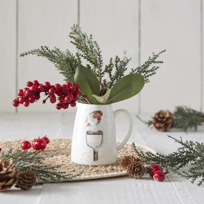 Wrendale Design A Little Red Robin Kannetje - Fine Bone China - 125 ml