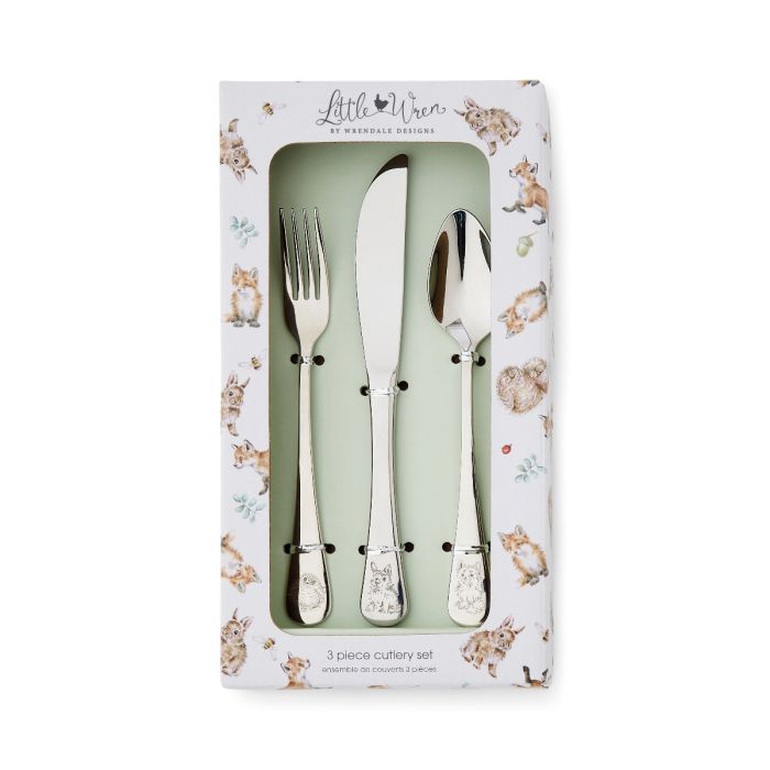 Wrendale Designs Little Wren Kinderbestek - 3-delig - RVS