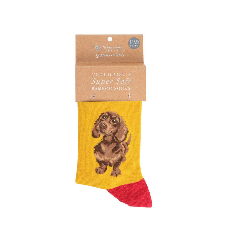 Wrendale Designs Dachshund Kindersokken - Maat 23-26