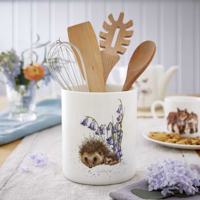 Wrendale Designs Love and Hedgehugs Utensil Jar - Porselein - 14,8 cm