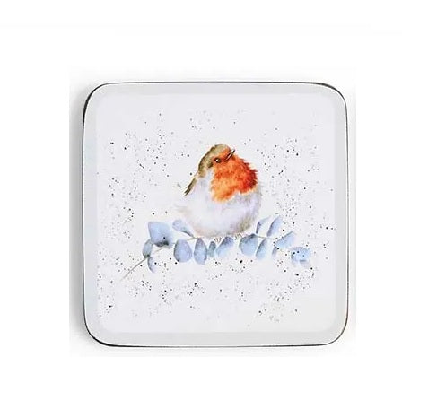 Wrendale Designs Festive Friends Onderzetter - 10,5 cm x 10,5 cm
