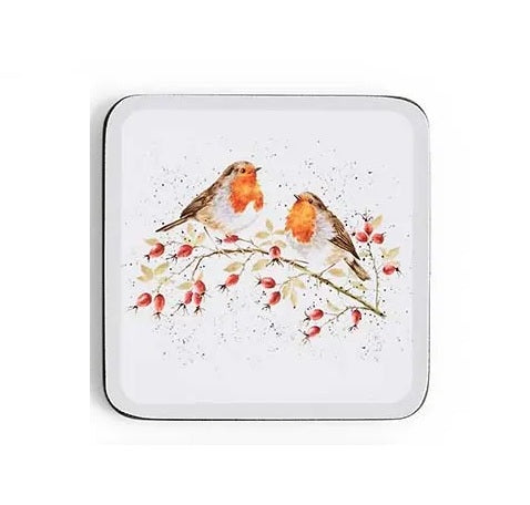 Wrendale Designs Festive Friends Onderzetter - 10,5 cm x 10,5 cm