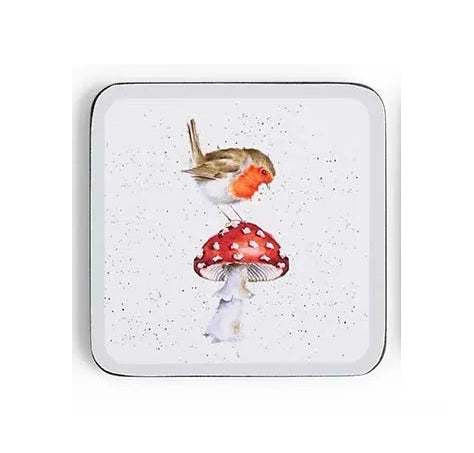 Wrendale Designs Festive Friends Onderzetter - 10,5 cm x 10,5 cm