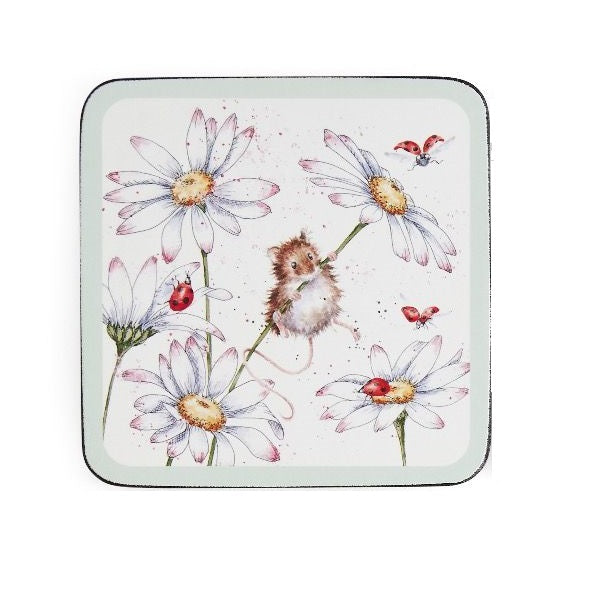 Wrendale Designs Onderzetter - Muisje - 10,5 cm x 10,5 cm