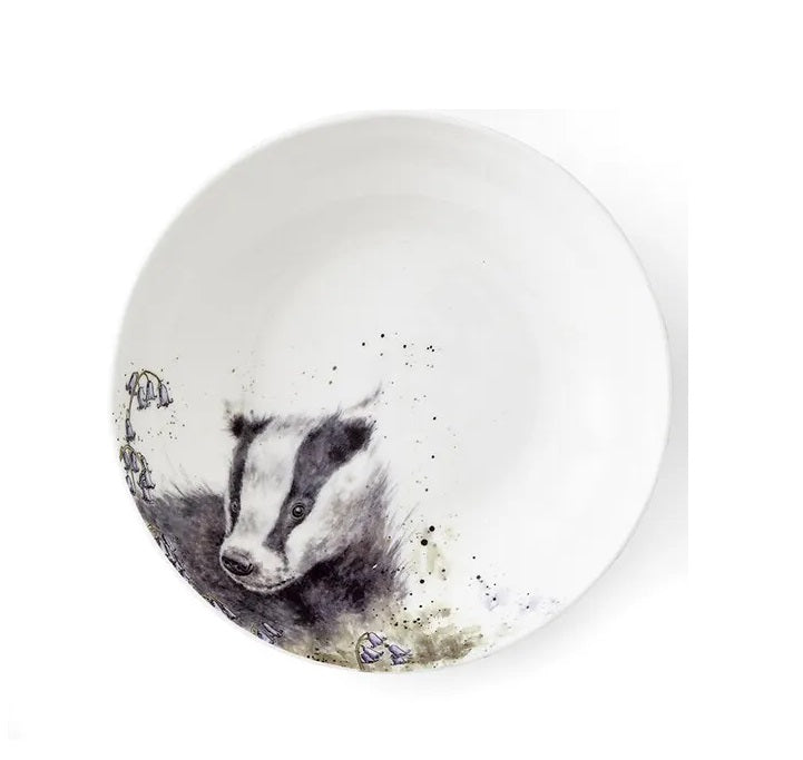 Wrendale Designs Badger Pastabord - Das - Porselein - Ø 22 cm