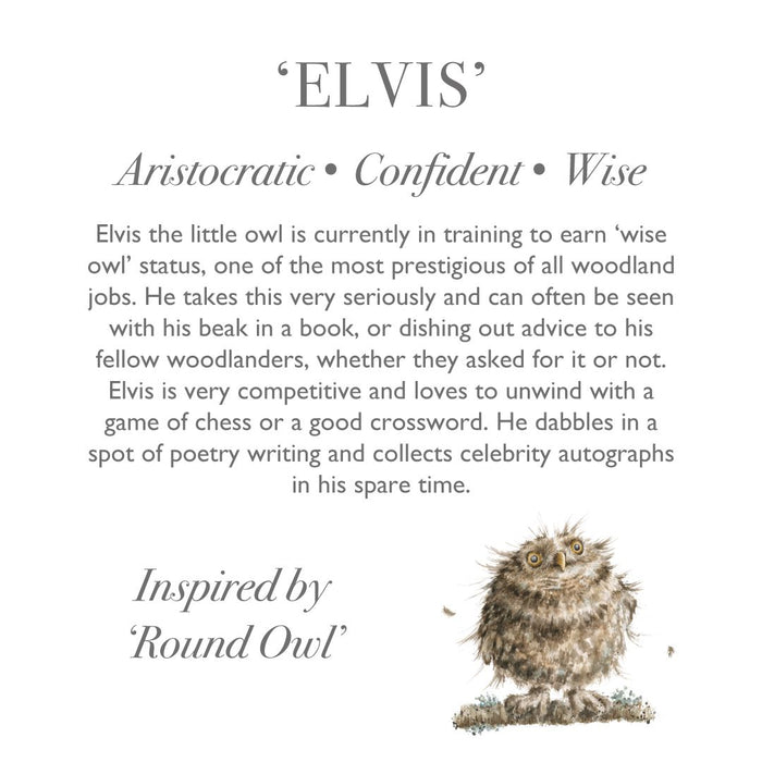 Wrendale Designs Elvis Pluche Dier - Uil