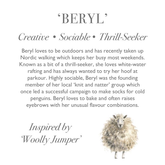 Wrendale Designs Beryl Pluche Dier - Schaap