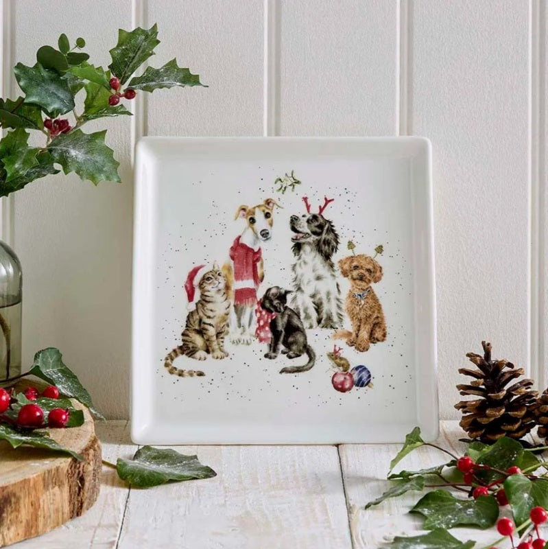 Wrendale Office Party Schaal - Fine Bone China - 18 cm x 18 cm