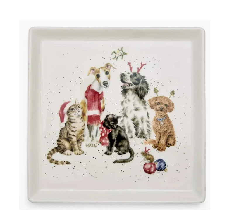 Wrendale Office Party Schaal - Fine Bone China - 18 cm x 18 cm