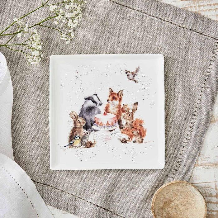 Wrendale Woodland Party Schaal - Fine Bone China - 18 cm x 18 cm
