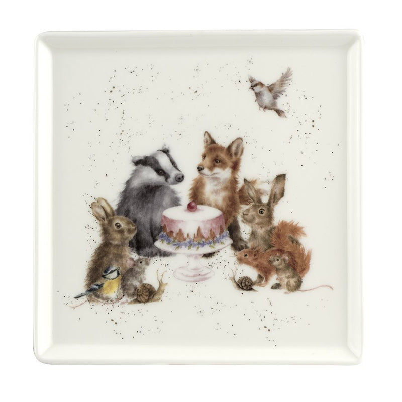 Wrendale Woodland Party Schaal - Fine Bone China - 18 cm x 18 cm