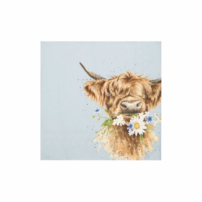 Wrendale Designs Daisy Coo Papieren Servetten - 24 cm x 24 cm