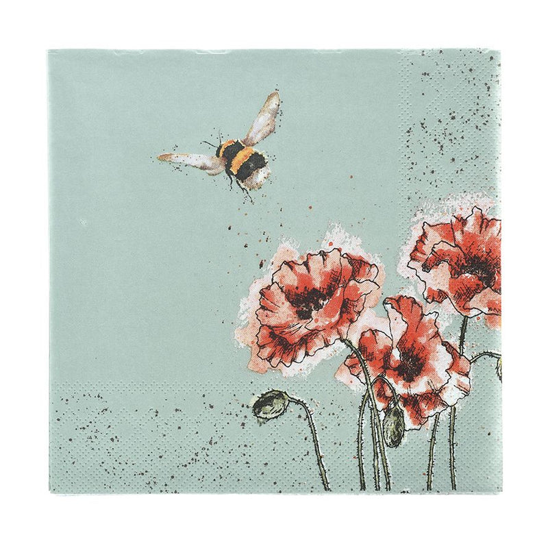 Wrendale Designs Flight of the Bumblebee Papieren Servetten - 33 cm x 33 cm
