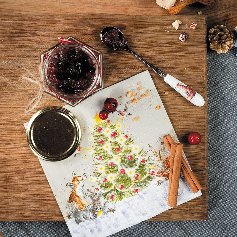 Wrendale Designs Oh Christmas Tree Papieren Servetten - 33 cm x 33 cm