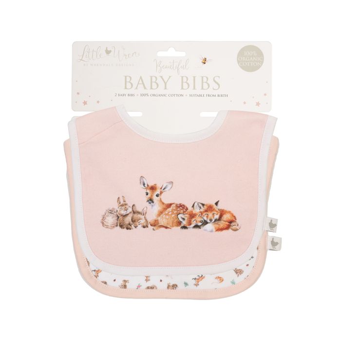 Wrendale Designs Little Forest Slabbetjes - 100% Katoen - Set van 2