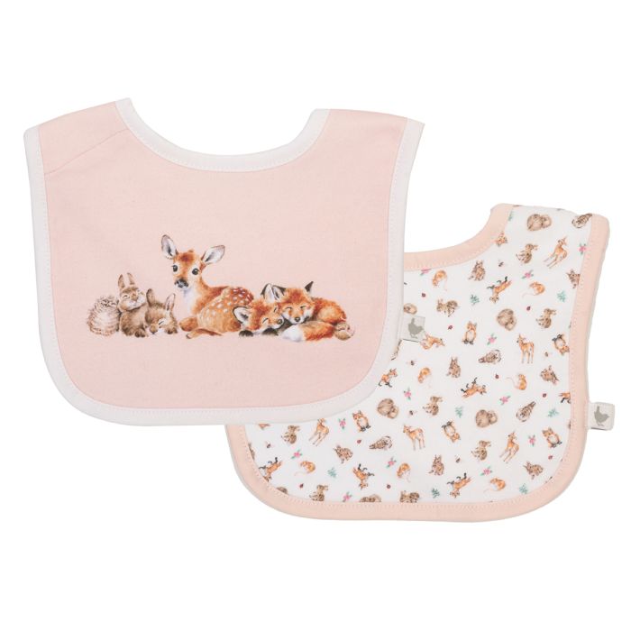 Wrendale Designs Little Forest Slabbetjes - 100% Katoen - Set van 2