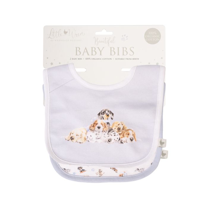 Wrendale Designs Little Paws Slabbetjes - 100% Katoen - Set van 2