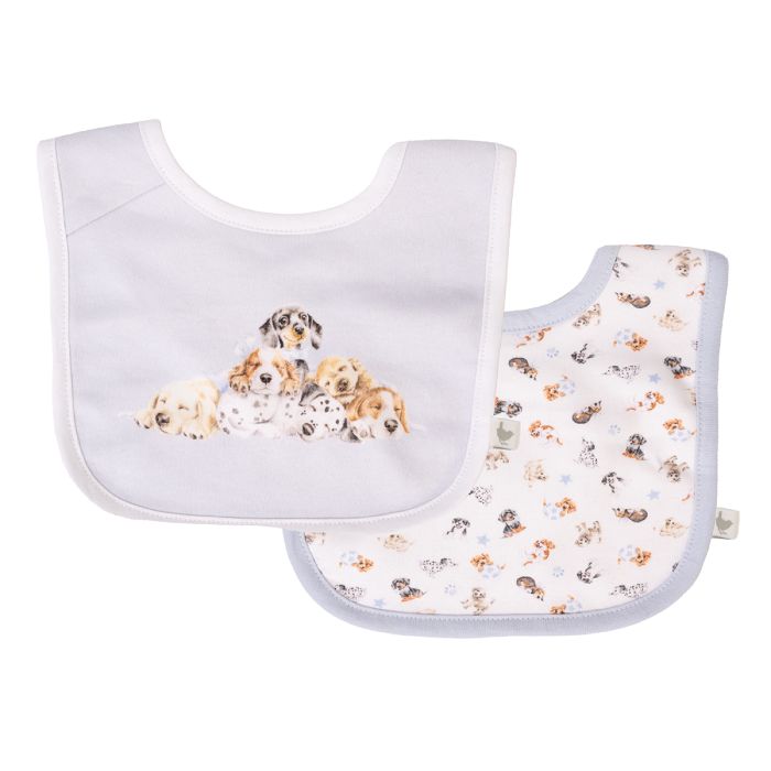 Wrendale Designs Little Paws Slabbetjes - 100% Katoen - Set van 2