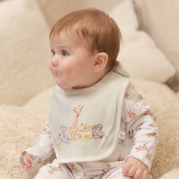 Wrendale Designs Little Savannah Slabbetjes - 100% Katoen - Set van 2