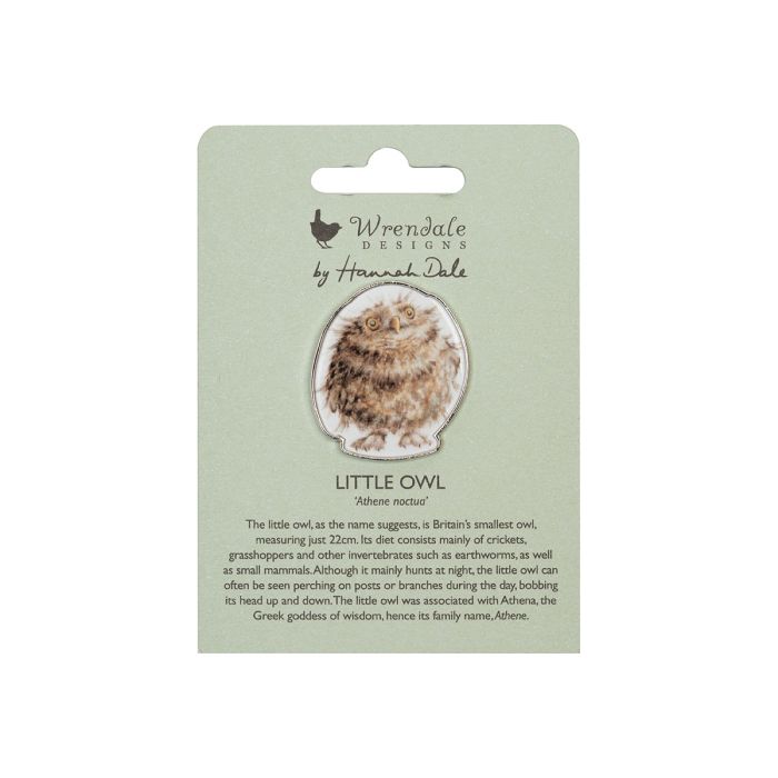 Wrendale Designs Round Owl Speldje - Uil