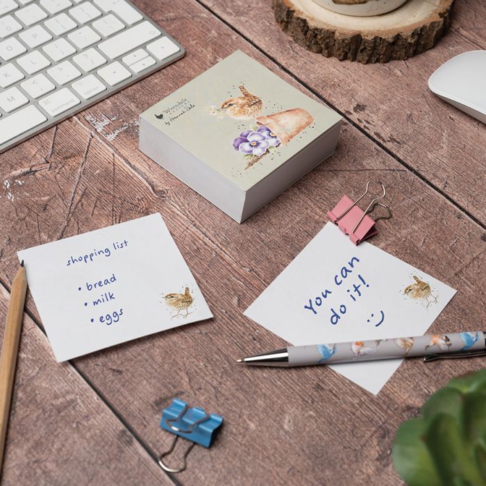 Wrendale Designs Pottering About Sticky Notes - 8 cm x 8 cm x 3,5 cm