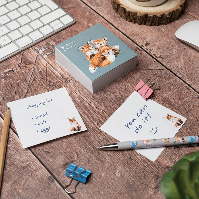 Wrendale Designs Snug as a Cub Sticky Notes - 8 cm x 8 cm x 3,5 cm