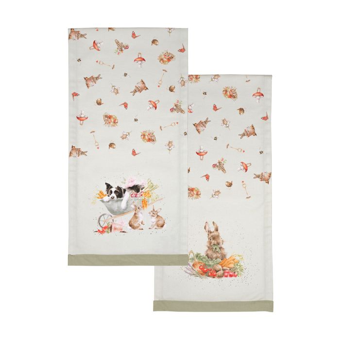 Wrendale Designs Garden Friends Tafelloper - 100% Katoen - 280 cm x 35 cm