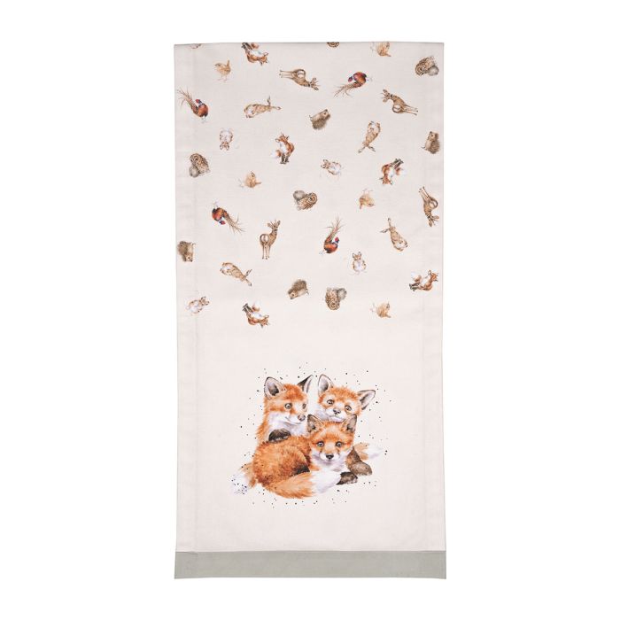 Wrendale Designs Woodlanders Tafelloper - 100% Katoen - 280 cm x 35 cm