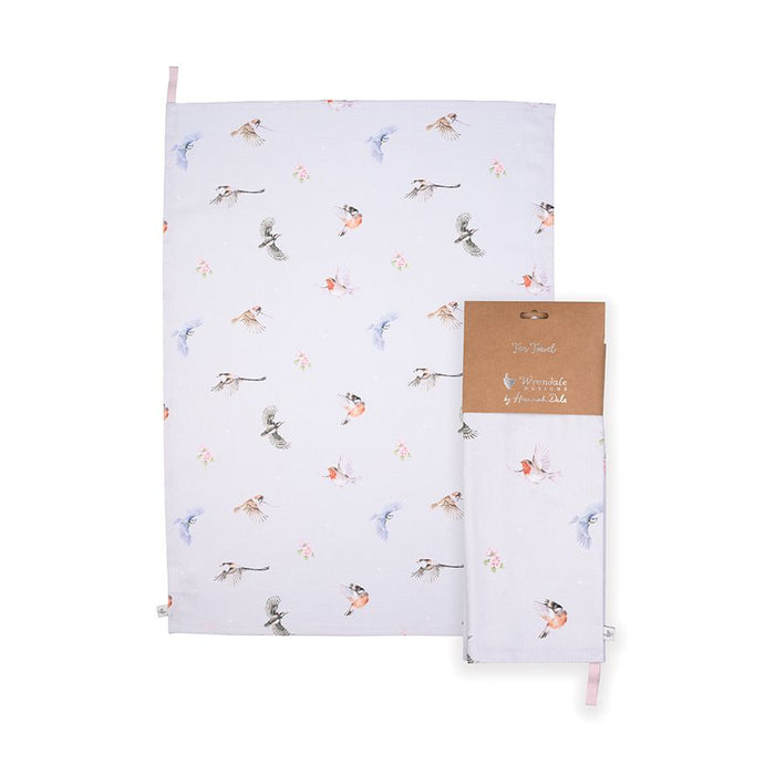 Wrendale Designs Feathered Friends Theedoek - 69 cm x 50 cm