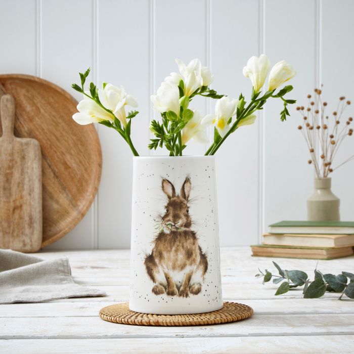 Wrendale Designs Daisy Rabbit Vaas - Fine Bone China - 17,2 cm x 9,5 cm