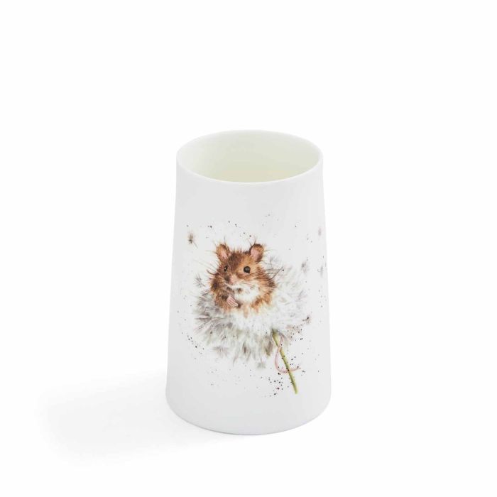 Wrendale Designs Dandelion Mouse Vaas - Fine Bone China - 14,6 cm