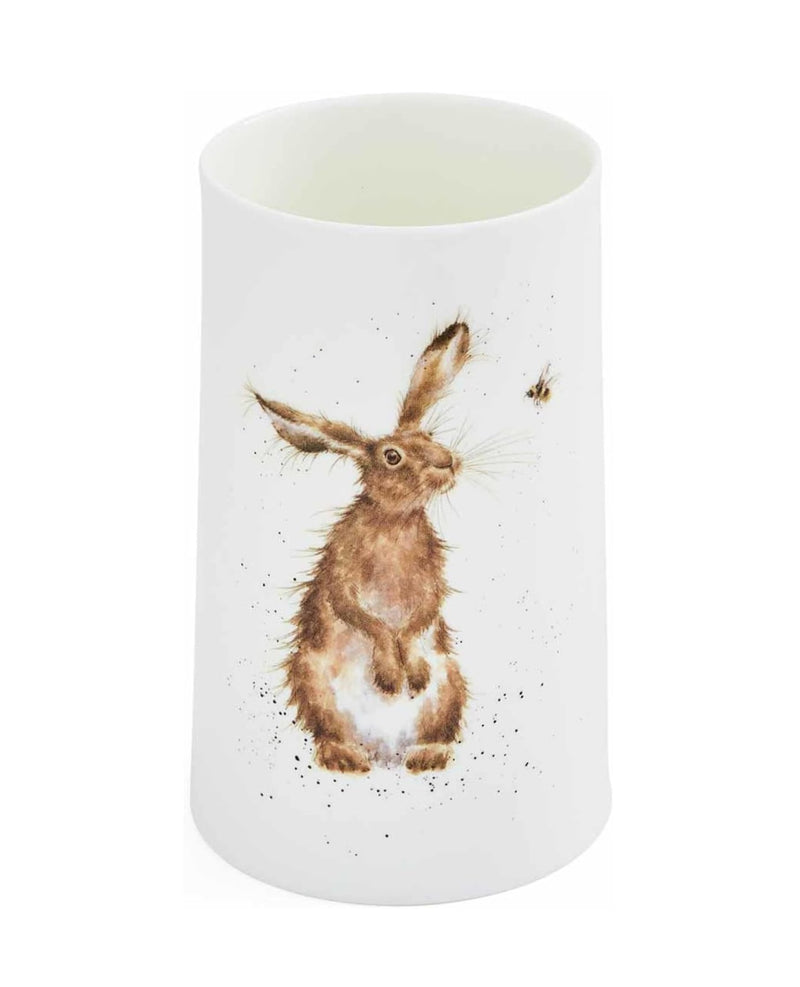 Wrendale Designs Hare and Bee Vaas - Fine Bone China - 10 cm x 17 cm