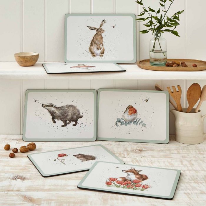 Wrendale Designs Woodland Animal Placemat - Haas - 30,5 cm x 23 cm
