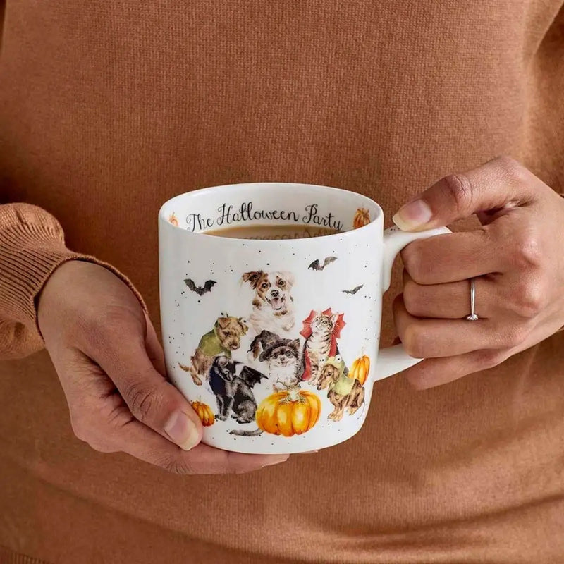 Wrendale Designs Halloween Party Beker - Fine Bone China - Halloween - 400 ml