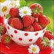 Ambiente Strawberries In Bowl Papieren Servetten - 33 cm x 33 cm