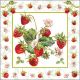 Ambiente Fresh Strawberries Papieren Servetten - 33 cm x 33 cm