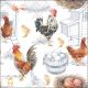 Ambiente Chicken Farm Papieren Servetten - 33 cm x 33 cm