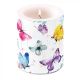 Ambiente Butterfly Collection White Kaars - Groot - Paraffine - Ø 10 cm