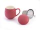 ChaCult Saara Matt Berry Red Beker - Rood - Porselein - 350 ml