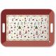 Ambiente Ornaments All Over Red Dienblad - Melamine - 33 cm x 47 cm