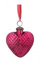 Pip Studio Glass Heart Pink Ornament - Glas - 10 cm 