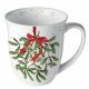 Ambiente Mistletoe with Bow White Beker - Fine Bone China - 400 ml