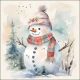 Ambiente Snowman in Nature Servetten - 25 cm x 25 cm