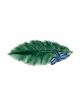 Bordallo Pinheiro Folhas Serveerschaaltje - Kastanjeblad - Libelle - Groen/Blauw - Aardewerk - 16 cm